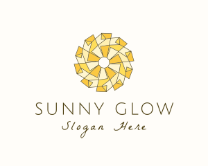 Geometric Modern Sun logo design