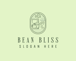 Organic Coffee Bean Grinder  logo design