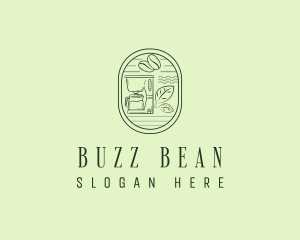 Organic Coffee Bean Grinder  logo design