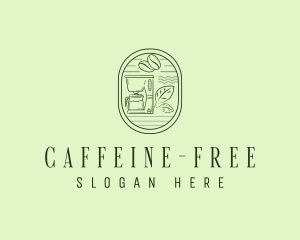 Organic Coffee Bean Grinder  logo design