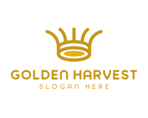 Tribal Golden Crown logo design