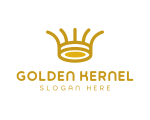 Tribal Golden Crown logo design