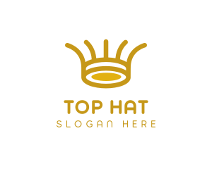 Tribal Golden Crown logo design