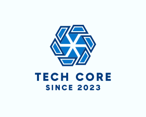 Cyber Tech Hexagon logo design