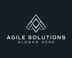 Business Triangle Letter A logo design