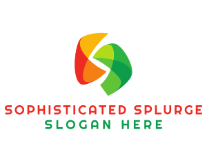 Tropical Modern Letter S  logo design