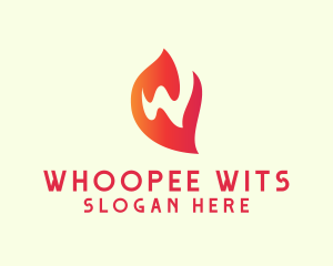 Letter W Startup Flame logo design