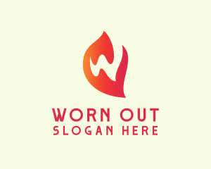 Letter W Startup Flame logo design