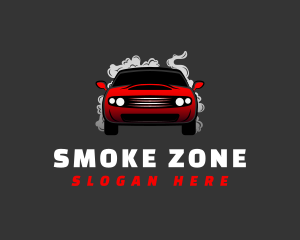 Smoking Race Car logo design