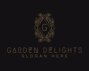 Gold Floral Ornament logo design