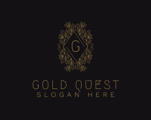 Gold Floral Ornament logo design