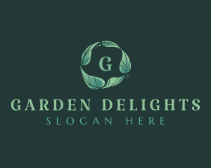 Natural Gardening Leaves logo design