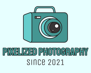 Teal Camera Bag logo design