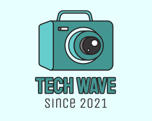 Teal Camera Bag logo design