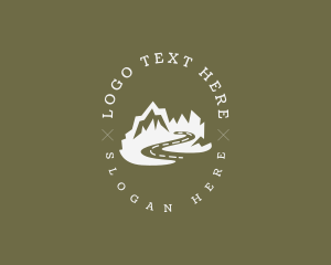Hipster Rural Mountain Road logo