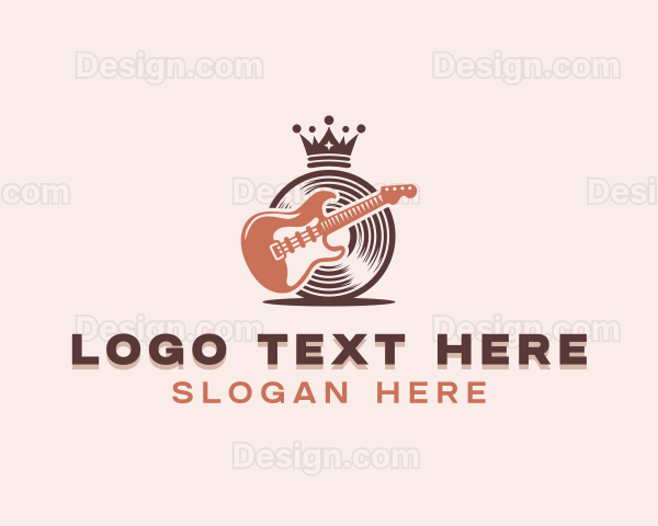 Guitar Record Music Logo