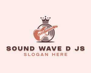 Guitar Record Music logo design