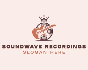 Guitar Record Music logo design