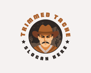 Western Cowboy Moustache logo