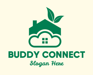 Eco Friendly Cloud Home logo design
