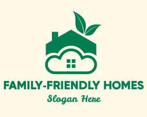 Eco Friendly Cloud Home logo design