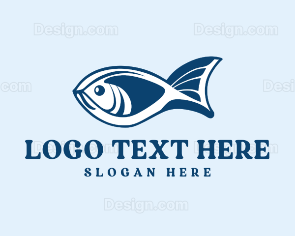 Blue Ocean Seafood Fish Logo