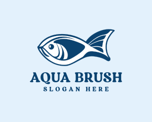 Blue Ocean Seafood Fish logo design