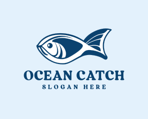 Blue Ocean Seafood Fish logo design