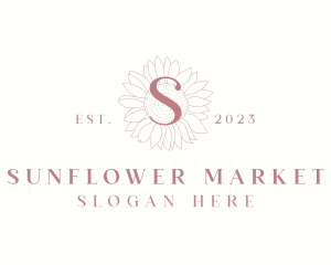 Floral Sunflower Florist logo design