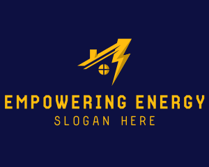 Lightning Home Electricity logo design