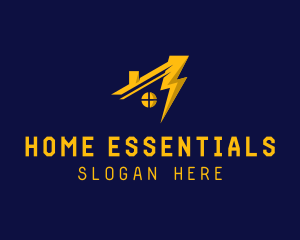 Lightning Home Electricity logo design