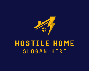 Lightning Home Electricity logo design