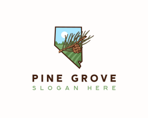 Nevada Pinyon Pine Tree logo design