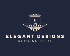 Eagle Shield Crest logo design