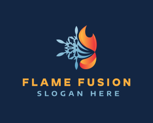 Hot Cold Temperature logo design