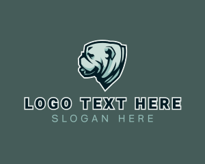 Pet Animal Bulldog logo