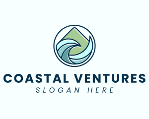 Natural Mountain Waves logo design