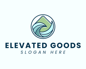 Natural Mountain Waves logo design