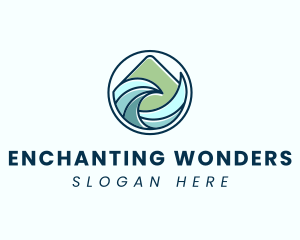 Natural Mountain Waves logo design