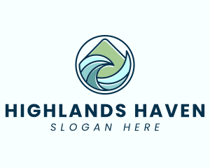 Natural Mountain Waves logo design