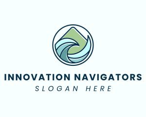 Natural Mountain Waves logo design