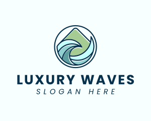 Natural Mountain Waves logo design