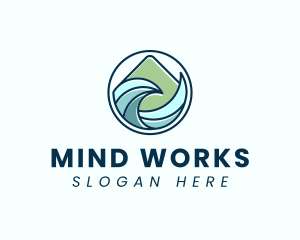 Natural Mountain Waves logo design