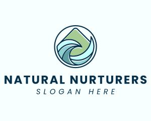 Natural Mountain Waves logo design