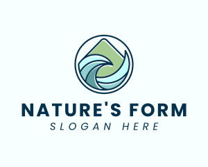 Natural Mountain Waves logo design