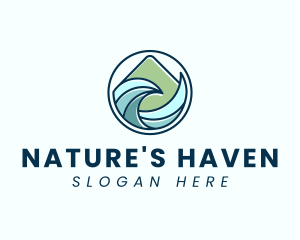 Natural Mountain Waves logo design