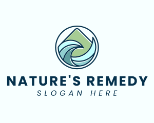 Natural Mountain Waves logo design