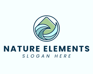 Natural Mountain Waves logo design