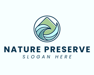 Natural Mountain Waves logo design