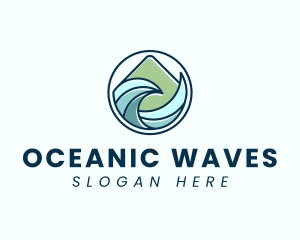 Natural Mountain Waves logo design